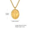 Men's Retro Silver Color Stainless Steel Cross Pendant Necklaces,New Punk Religious Faith Collar Gifts To Him Jewelry