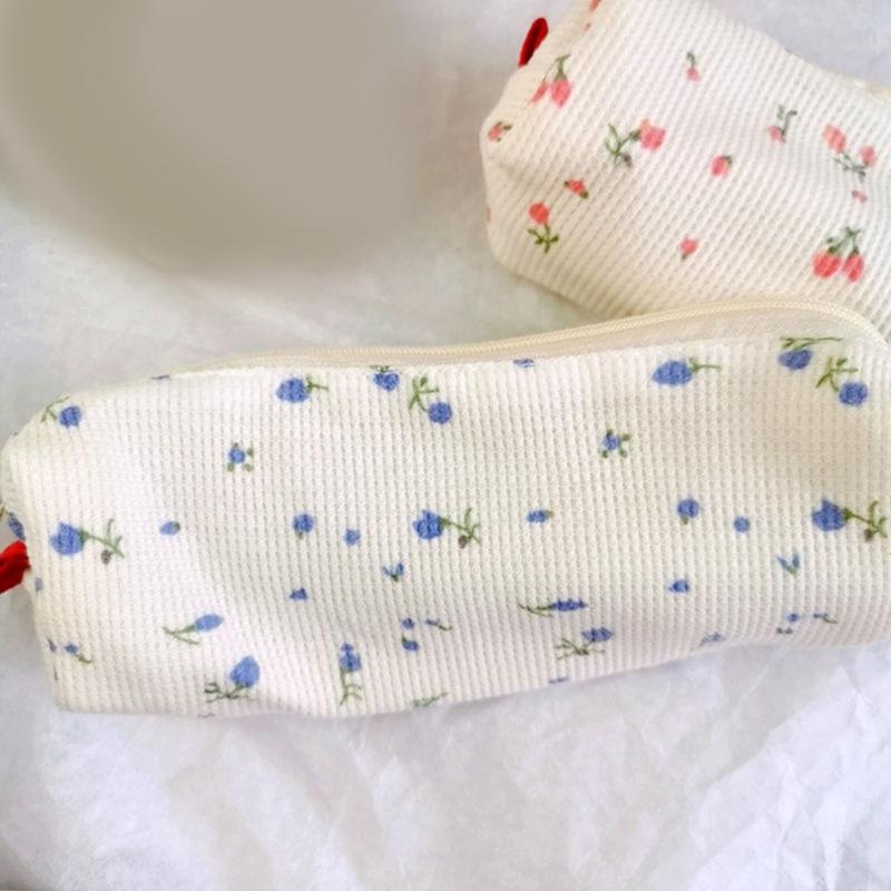 Tiny Blossomy Pen Case Permanent Polyester Cosmetic Planner With Dense Size For Daily Use