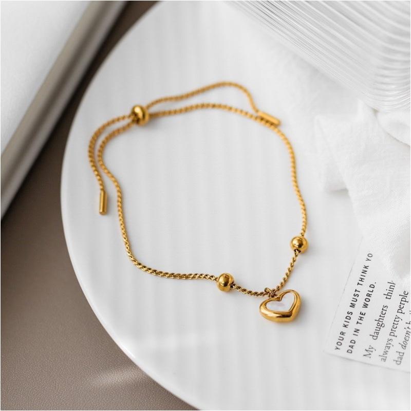 French Love Shell Bracelet for Women Ladies Trend Adjustable Chain Bracelerts Party Jewelry Accessories