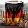 Flannel Blanket Germany national football team Print Custom Name Text Soft Throw for Sofa Bed