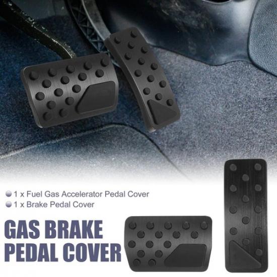 1 Set Car Brake Pedal Pad Gas Accelerator Pedal Cover for Jeep 2011- Black