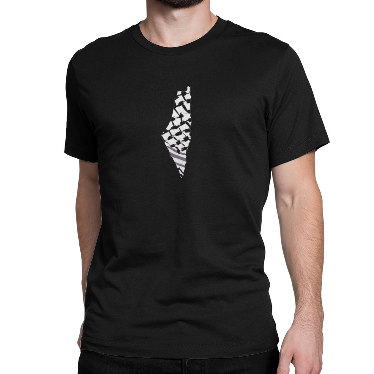 Männer Frauen Arabische Kufiya Keffiyeh Folk T-Shirts Baumwollkleidung Humorvolles Kurzarm Rundhals T-Shirt Grafisch bedrucktes T-Shirt L