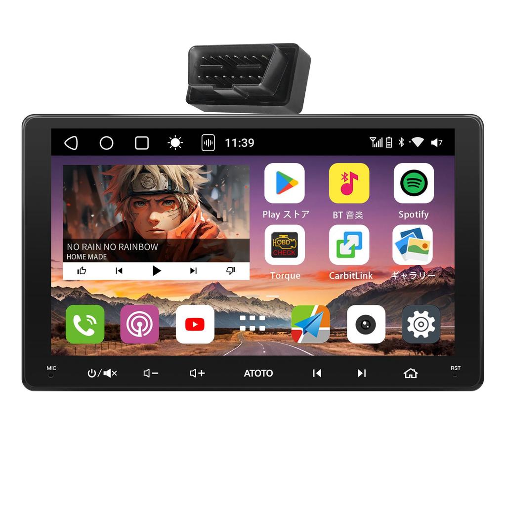 ATOTOEXCEL S8MS Android Navigation 2DIN Display Wireless Android Auto Wireless Dual ChatGPT AI OBD2 Car Diagnostic GPS HDMI [9 Inch] Audio, Built-in
