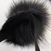 Cosplay Fake Fox Tail Soft Fuzzy Plush Banded Contrast Color Adjustable Waist Circumference Elastic Band Performance Club Dance Artificial Tail