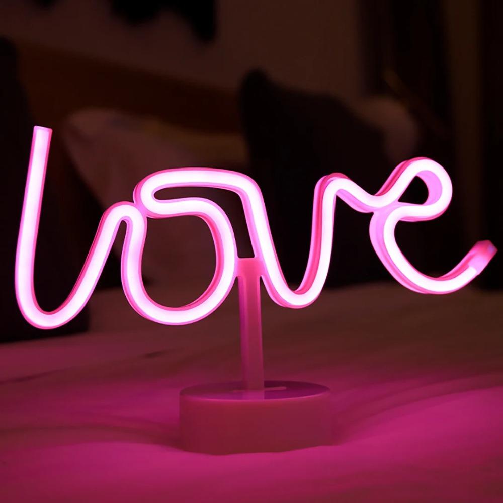 1PC Desktop Neon Light USB/Battery Powered for Room Birthday Party Wedding Decoration Ideal Mother's Day Valentine's Day Gift