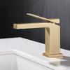 New Basin Faucet Bathroom Hot Cold Brush Gold Sink Mixer Crane Decked Single Lever Black Tap Mixer Brass Water Faucet