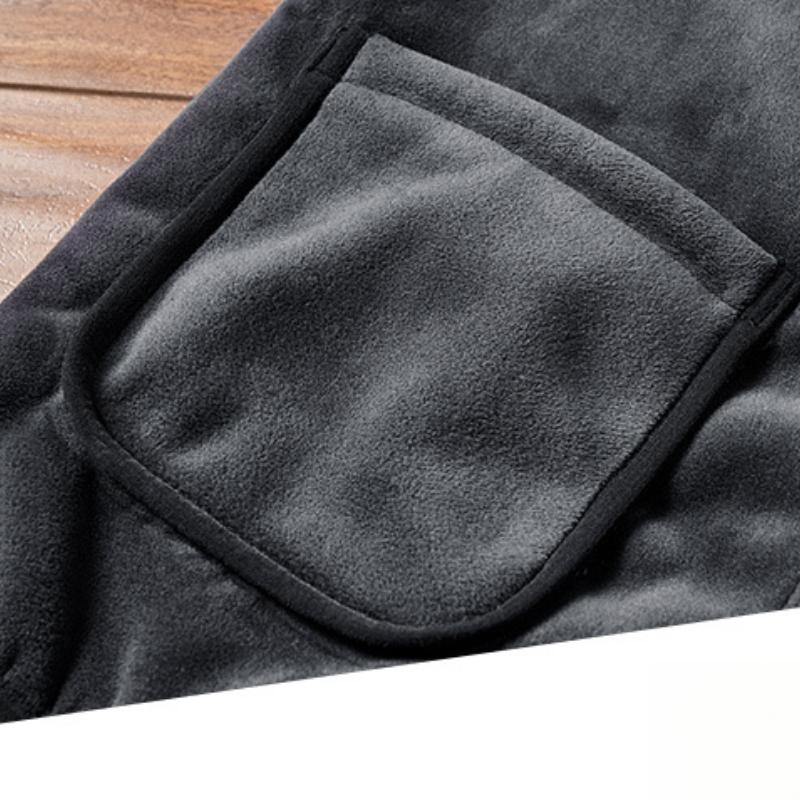 Middle-aged and Elderly Men's Thickened Fleece Winter Warm Vest for Dad, Large Size Lamb Wool Vest