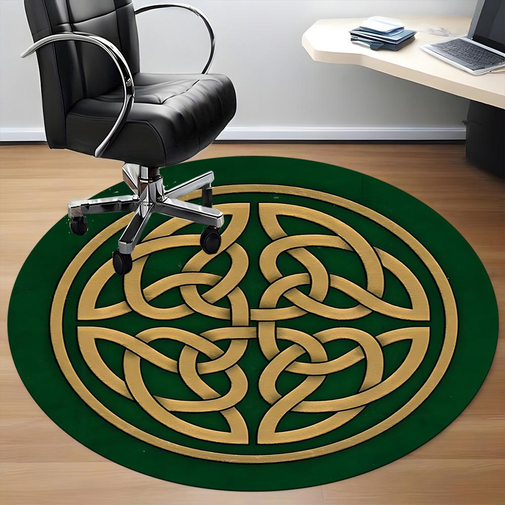 1 st Keltische Knoop Kantoor Ronde Vloerkleed, Mat Geschikt Voor Kantoor, Onder Kantoorbureaus Slaapkamer Woonkamer Huisdecoratie, Kamer Decor