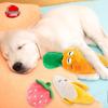 Cartoon Fruit & Vegetable Dog Plush Toy – Colorful Fruit Teething Supplies