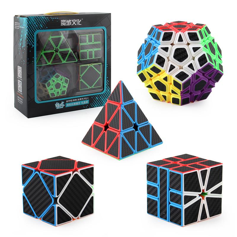 Magic Domain Charm Dragon 2345Th Order Rubik'S Cube Combination Set Solid Color 2345Th Order Rubik'S Cube Gift Box Children'S Educational Toys