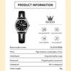 OLEVS Women's Watch, Black, Women's Business Watch, Stylish, Waterproof, Luminous, Analog, Quartz, Popular Watch, Fashion, Watch for Women, Pressure R