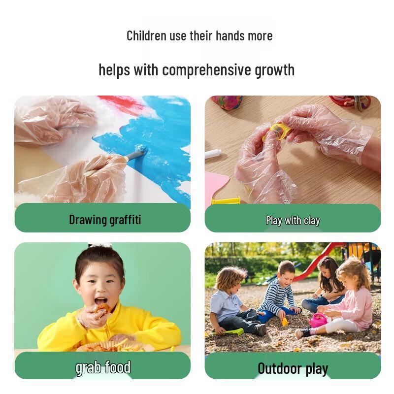 MARYYA Disposable Thickened Kids Food Prep Gloves