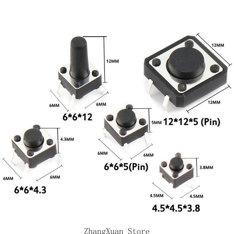

250pcs Touch Button Switches Assortment Kits Must Have for Television Equipment 3XUF CN