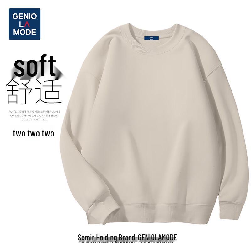 

GENIOLAMODE Мужской свитшот в японском стиле, однотонный, с круглым вырезом M