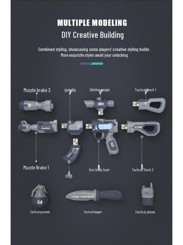 DIY Magnetic Gun Kit with Sound & Light for Kids Ages 3-6 - Educational Toy & Gift