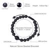 2025 Unisex Obsidian & Lava Stone Woven Bracelet - 12MM