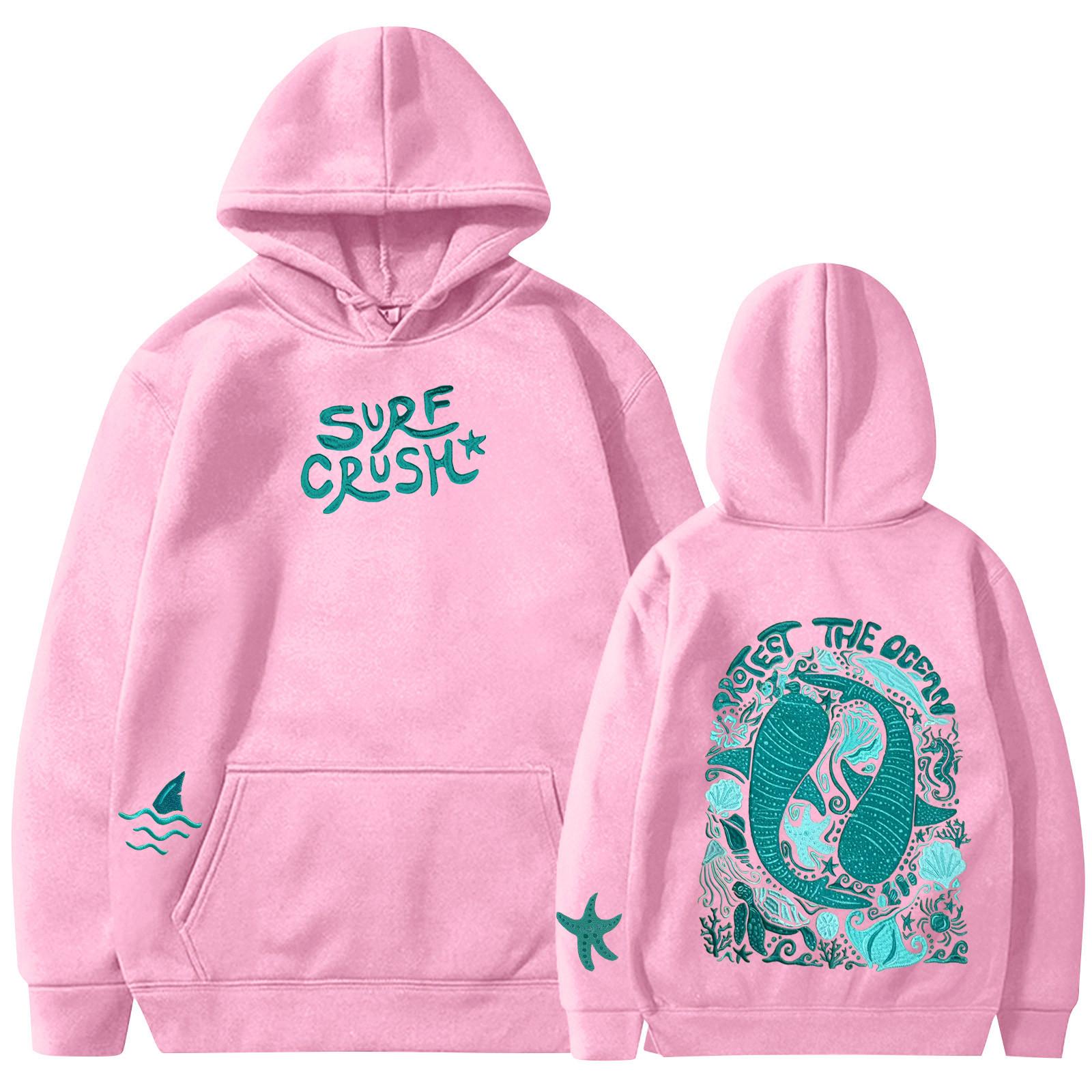 

Женская мода, женский легкий пуловер с длинными рукавами и карманами, толстовка с капюшоном в стиле консервативного стиля XL