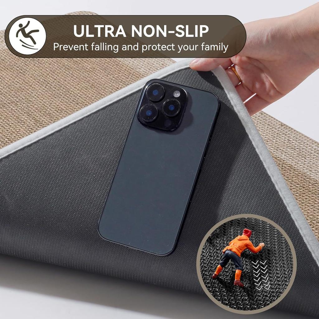 Bathroom Floor Mat, Bathroom Door Mat, Absorbent Carpet, Door Non-Slip Stepping Foot Mat, Toilet, Bathroom Quick-Drying Mat