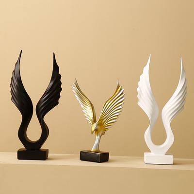 Bird Wing Statue Resin Figurine Sculpture Garden Office Home Desktop Decoration
