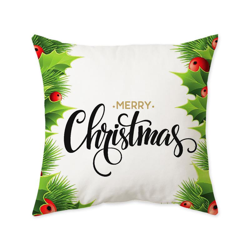 Christmas Atmosphere Cushion Pillow Bedside Sofa Living Room Printed Decorative Letter Pillow Cover