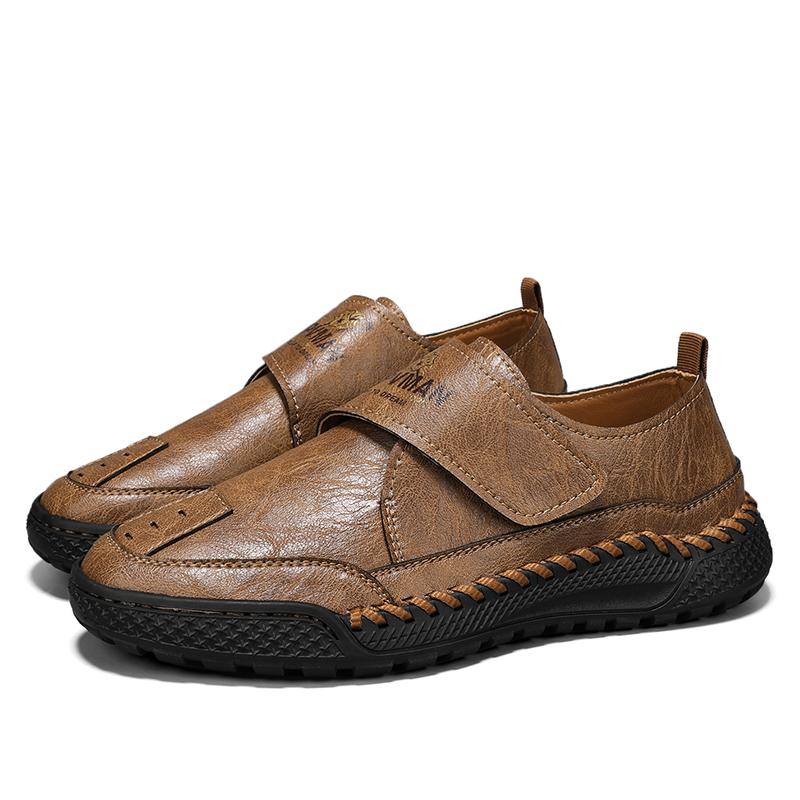 

38-48 Men s Classic Fashion Casual Leather Shoes Retro Outdoor Low Cut Men s Leather Shoes Casual Shoes 48 светло-коричневого
