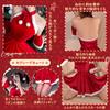 Qecyd Sexy Santa Costume with Ribbon Hair Perfect for Stage New Cultural and One Size Fits Women's Accessory, Christmas, Parties, Performances, Year's