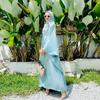 M218#8 Damen Locker Fledermausärmel Langes Kleid - Indonesisch Malaysischer & Nahöstlicher Stil