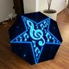 1pc Music Star Automatic Folding Umbrella, Heavy Duty 8 Rib Iron Frame,  Suitable for Travel, Daily Use, Birthday, Decor Gift  79