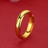 Gold AU999 Plain Wedding Band, Adjustable Open Ring Couples, Minimalist Stackable Ring Women & Men, Fine Jewelry