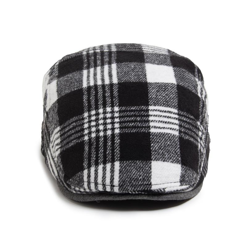 Mode Baumwolle Karomuster Baskenmütze Hut für Männer Vintage Schiebermütze Herbst Lässige Baskenmütze Frauen Winter Dick Warm Herren Schiebermütze Unisex
