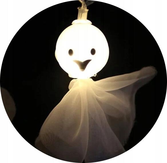 Halloween Melinera ghost glowing garland (chain) 10 pcs.