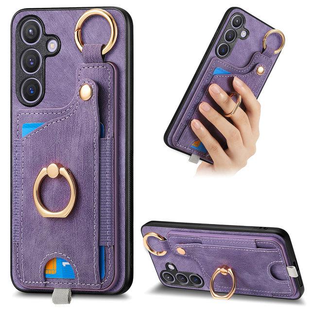 Mode Magnetkarten Solt Brieftasche Ledertasche für Samsung Galaxy S24 Ultra S21 FE S22 S23 Plus A30/20/22/32/33 M10S A14 A25 A34 A15 A25 Abdeckung