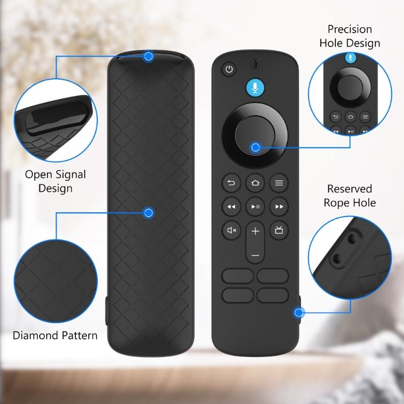 Silicone Protective Case For TV Stick 4K Remote Control Precise Fit AntiSlip Grip MultiColor Option Dustproof Design Strap
