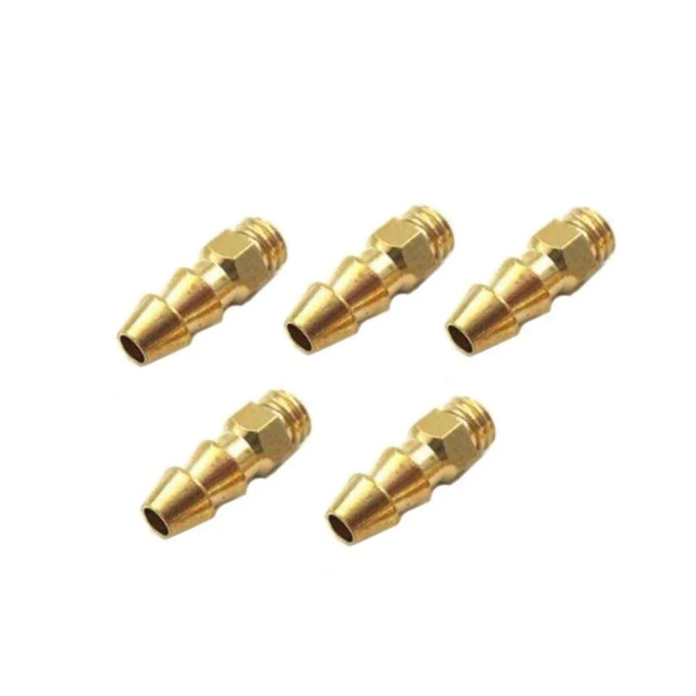 5pcs Rc Boat Brass Water Cooling Faucet M4/M5 Thread Water Nipples Fuel Nozzles For Methanol Boat Marine