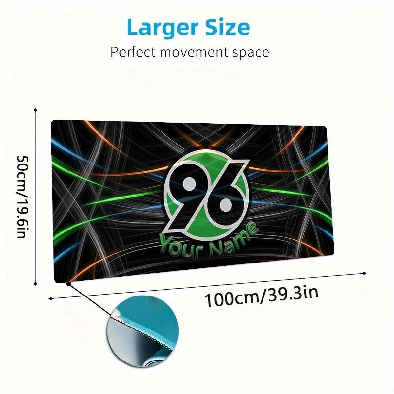 Hannover 96 Custom Name Large Size Mouse Pad Large Gaming Table Cushion Non-slip Laptop Tablet Big Mousepad XXL Mat Mini PC Playmat With Lock edge
