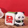 Mahjong Panda Desktop Figurines Resin Animal Sculpture Cake Ornaments  Living Room