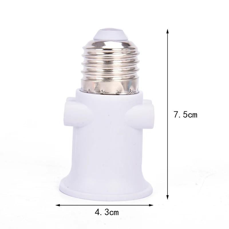 1PC PBT Fireproof E27 Bulb Adapter Lamp Holder Base Socket Conversion with EU Plug