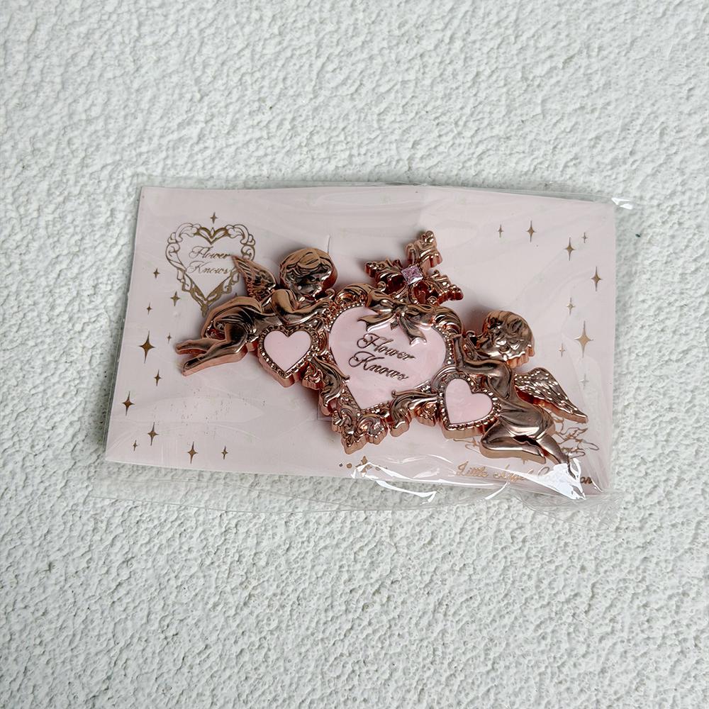 Flower Knows Little Angel Alloy Hair Clip High-End European Style Princess Rich Girl Headwear Gift Flower knows little angel hair clip-cream white