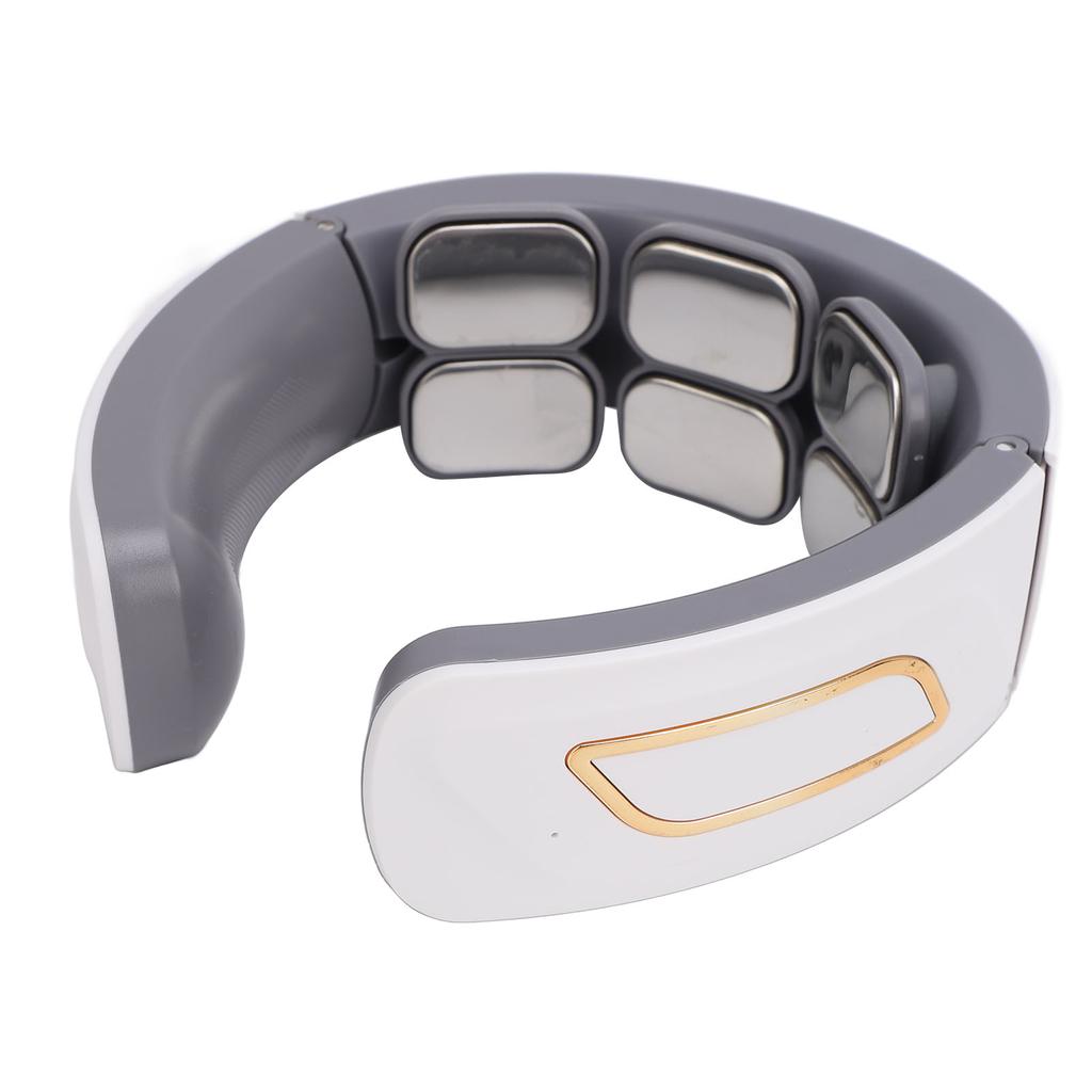 Electric Pulse Neck Massager with Heat Voice Broadcast 6 Heads 6 Modes 9 Gears TENS Unit Lymphatic Drainage Massager Neck