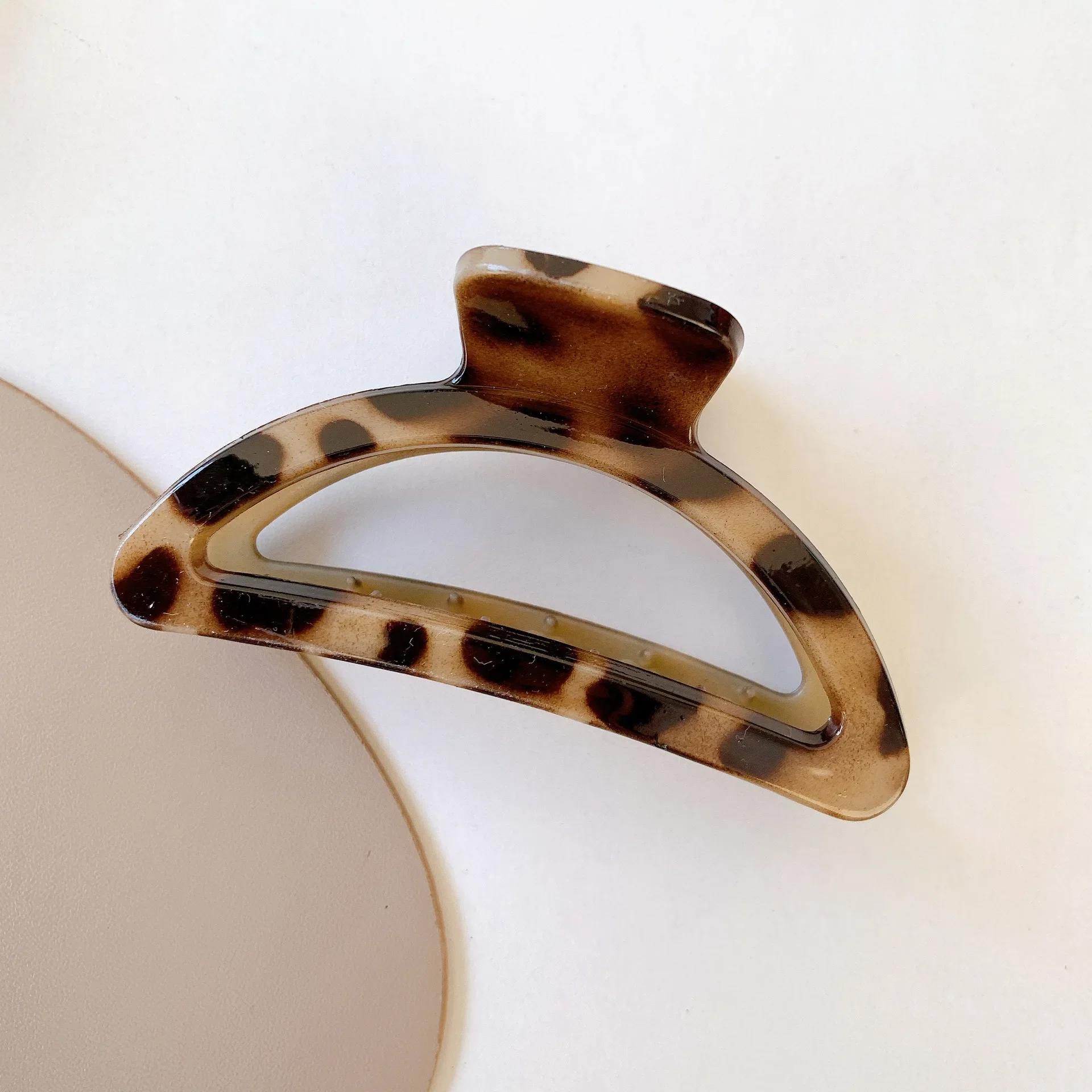 

Elegant Leopard Print Resin Grab Clip Large Acetate Hair Clip Hair Pins for Women Girl Hair Accessories HairStyle Make