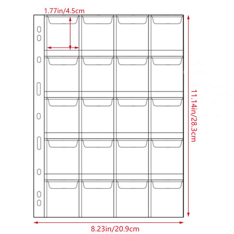 Large Capacity Coin Collection Album: Ancient and Commemorative Coins Loose-Leaf Collector Folder with Transparent Pages for Banknotes.