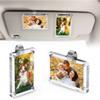 2-piece Magnetic Car Sun Visor Photo Clip - Transparent Acrylic Display, Car Sun Visor, Easy To Install Vehicle Accessories