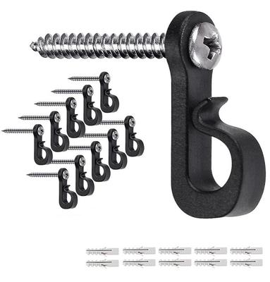 10x Screw Hooks for Hanging Lights, Garlands, and Cable Decorations