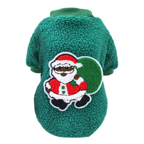 Long-lasting Dog Fleece Clothes Christmas Series Pattern Lovely Thickened Puppy T-shirt Clothes