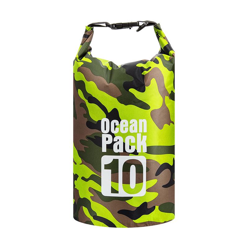 

Камуфляжная водонепроницаемая уличная сумка - Легкий полиэстер для хранения для рафтинга и плавания 30L (Double Shoulder Strap) камуфляж зеленый