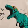 Boys Summer Short Sleeve T Shirt with Dinosaur Print for Toddlers and Kids