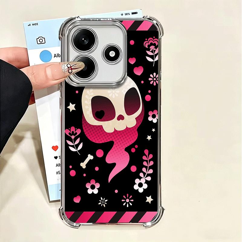 Sweet And Edgy Cartoon Skeleton Soft Phone Case For Xiaomi Poco X7 X8 Pro Max X6 X5 X3 F8 Ultra F7 M8 M7 M5S Redmi 15C 15A 15 14