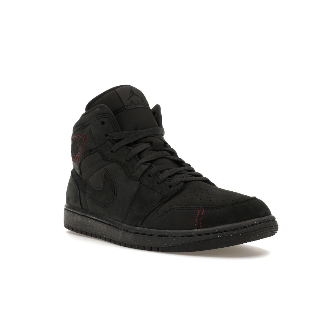 Pantofi de sport pentru bărbați Air Jordan 1 Mid SE Craft Dark Smoke Red Negru-Fumuriu-Gris Varsity-Roșu FD8634-001