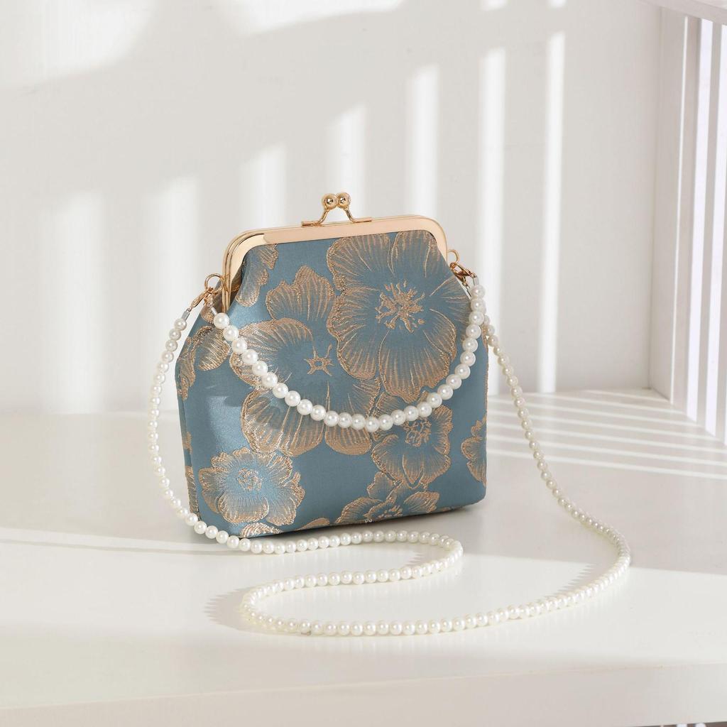 Elegant Pearl Chain Cheongsam Bag: Stylish Hanfu-Inspired Crossbody for Women