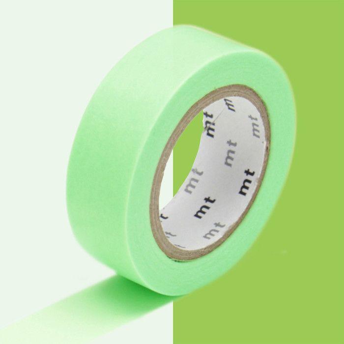 Masking Tape MT 1,5 cm Uni vert fluo